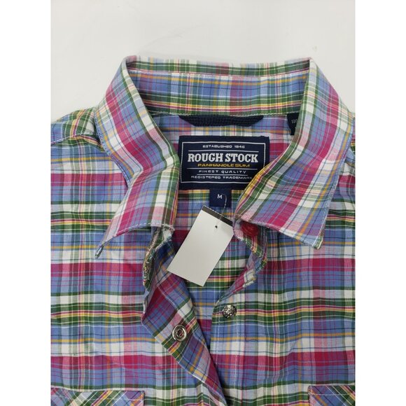 Panhandle Rough Stock Women's Size M Multi Color Long Sleeve Pearl Snap Shirt - Picture 5 of 8